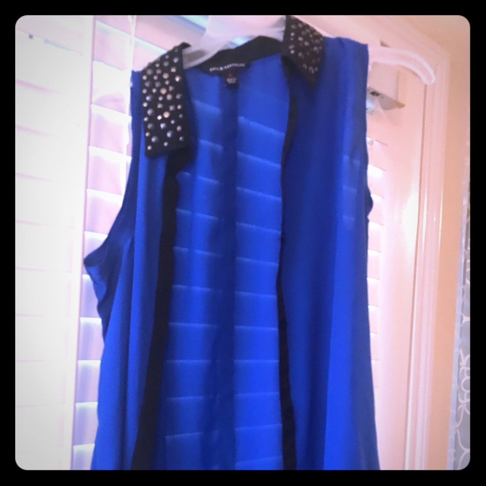 Blue tank top Dressy